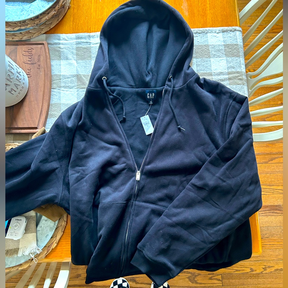 Men’s Gap XL jacket. Zipper and hood. NWT, never worn.